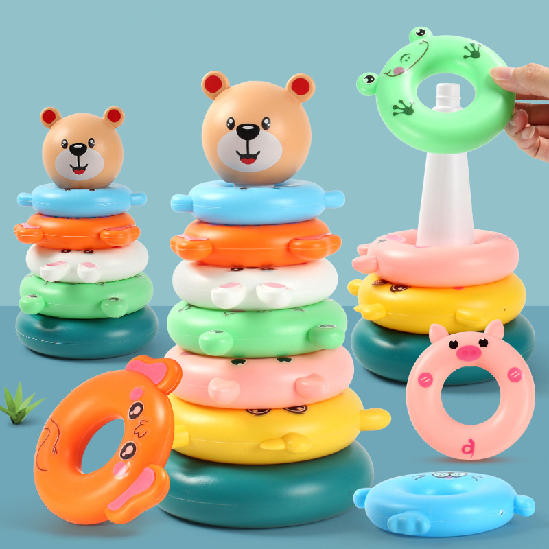 Baby Nursery Table - 레인보우 스태킹 링 타워 몬테소리 교육용
