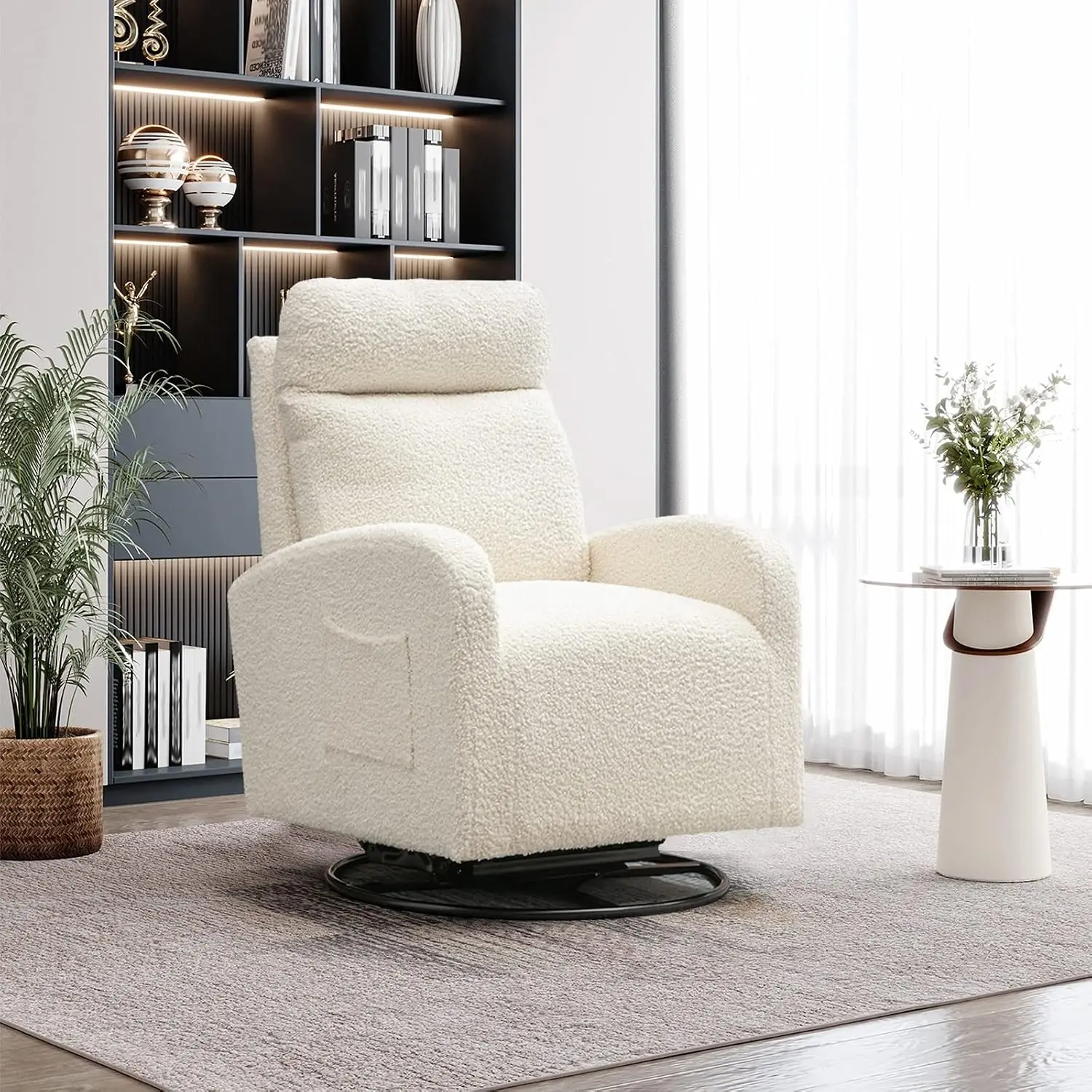 Baby Nursery Glider Chair - 현대식 회전 글라이더 의자, 아기방용 패브릭