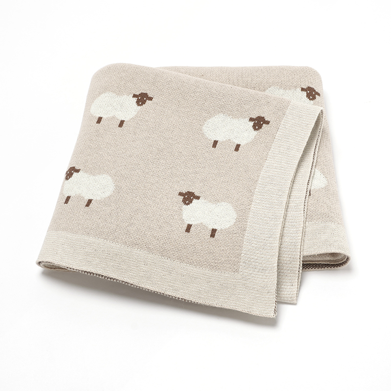 Swaddle Blanket Muslin - 귀여운 양 프린트 모슬린 신생아 아기