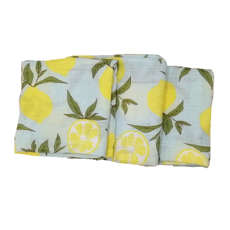Swaddle Blanket Muslin - 프린트 대나무 면직물 3개/세트 거즈 속싸개