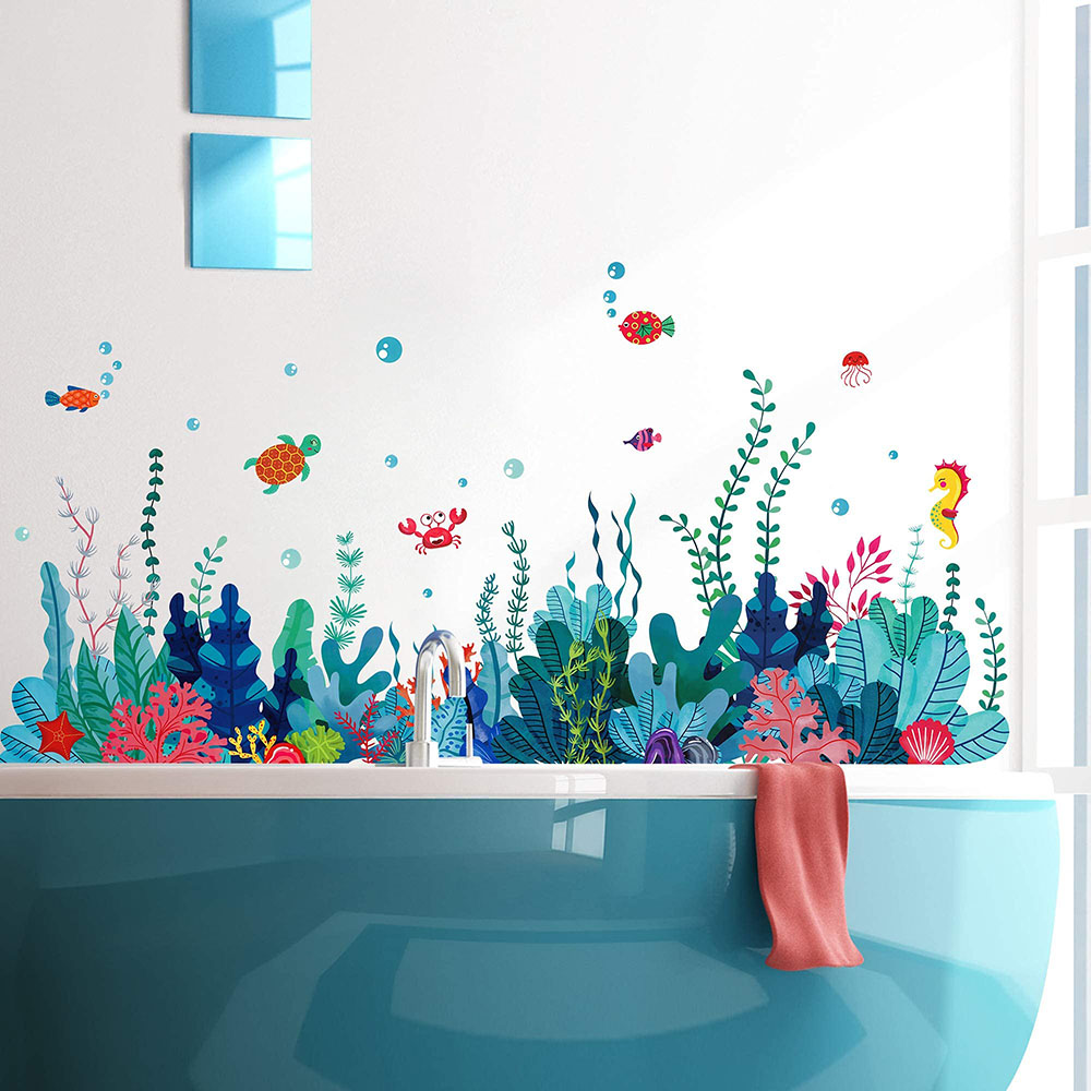 Baby Nursery Under The Sea - 바다 밑의 큰 풍경 벽 스티커