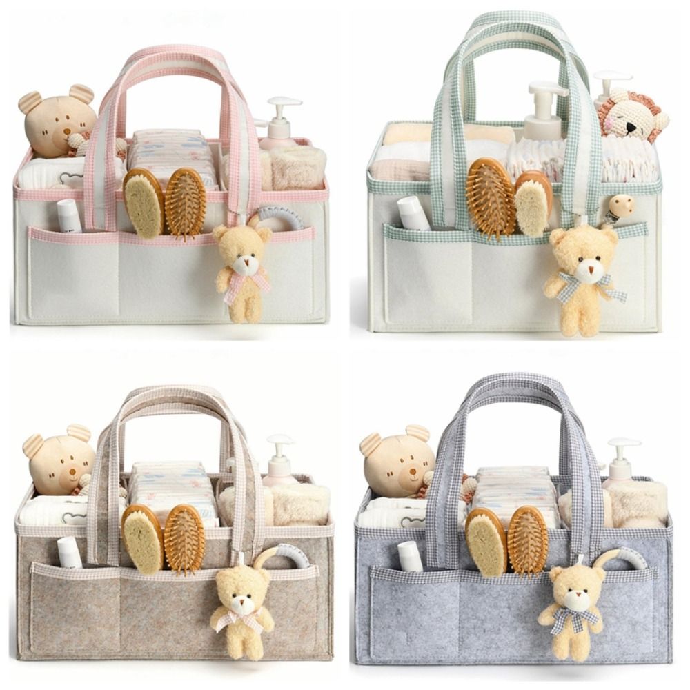 Baby Nursery Essentials - 펠트 아기 기저귀 정리함 대용량 신생아