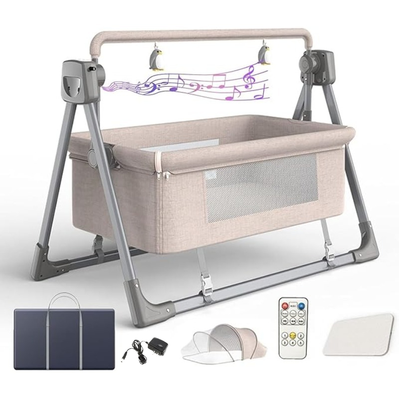 Bassinet Bedside Sleeper - 아기용 자동 흔들 요람, 침대 옆