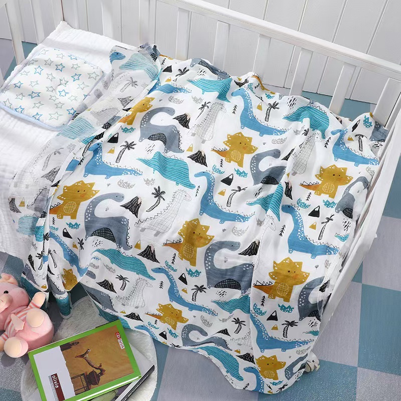 Swaddle Blanket Muslin - 다기능 부드러운 통기성 프린트 대나무 면