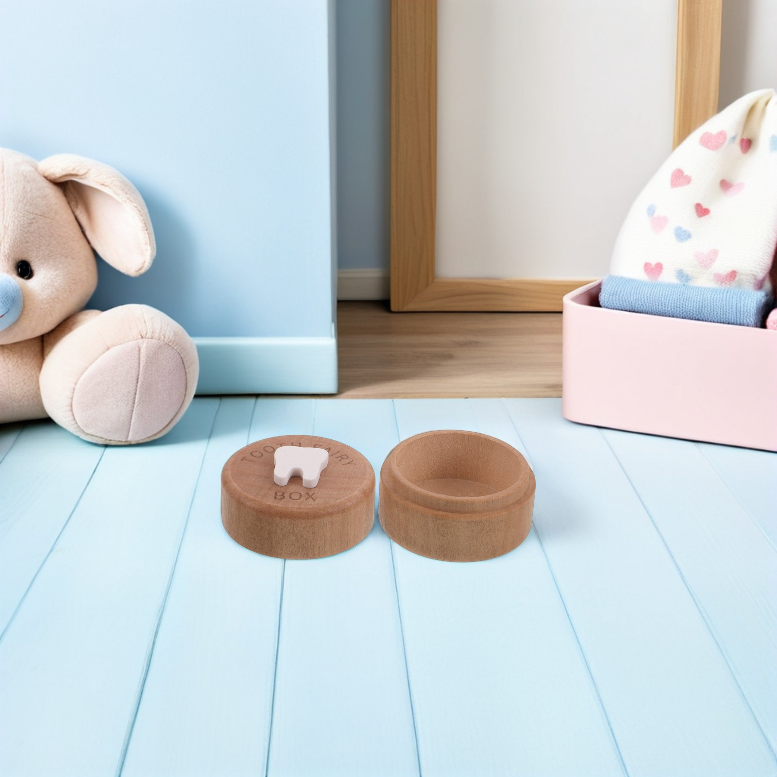 Baby Keepsake Box - 어린이 이빨 요정 상자 나무 이빨