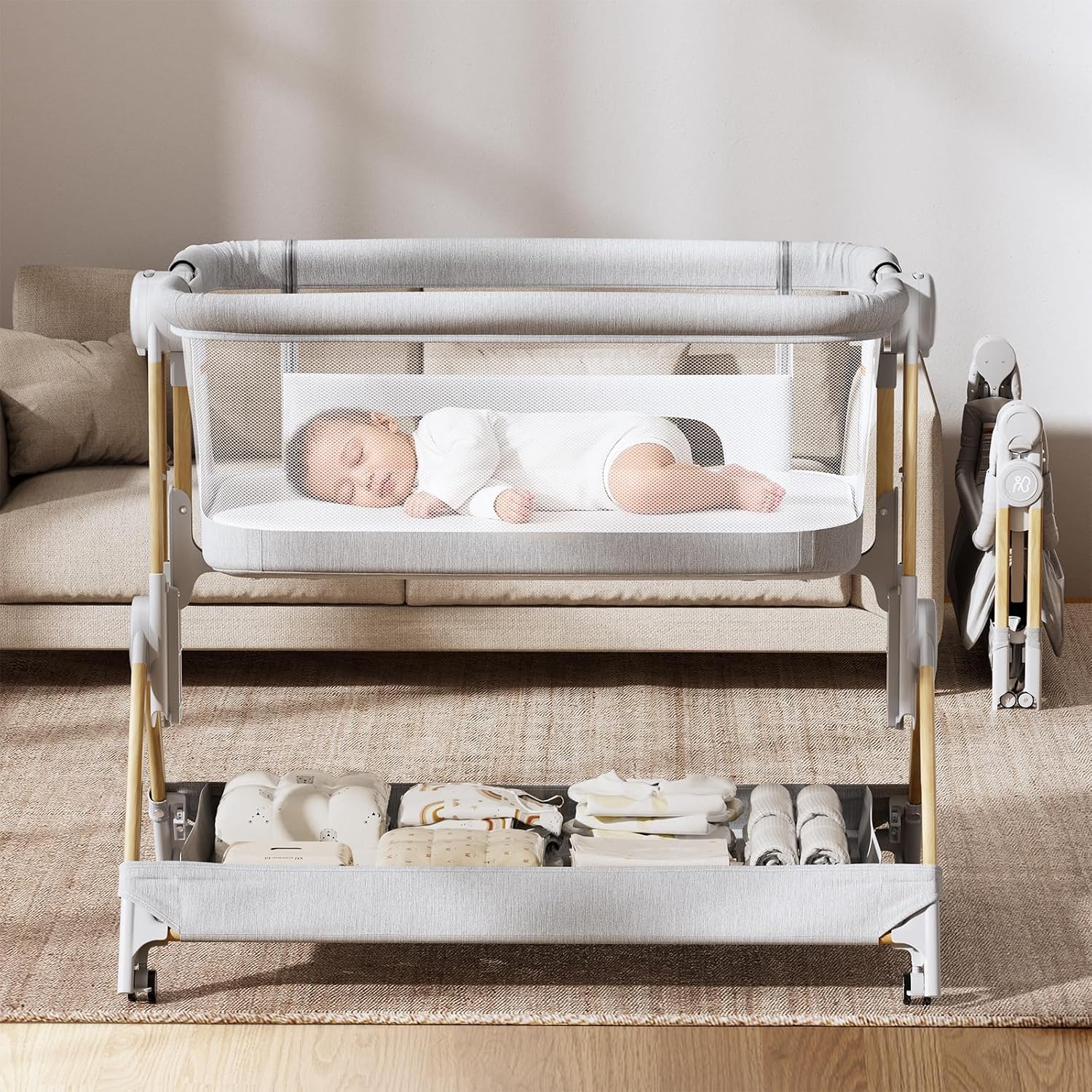 Bassinet Bedside Sleeper - 3 in 1 침대 옆 아기
