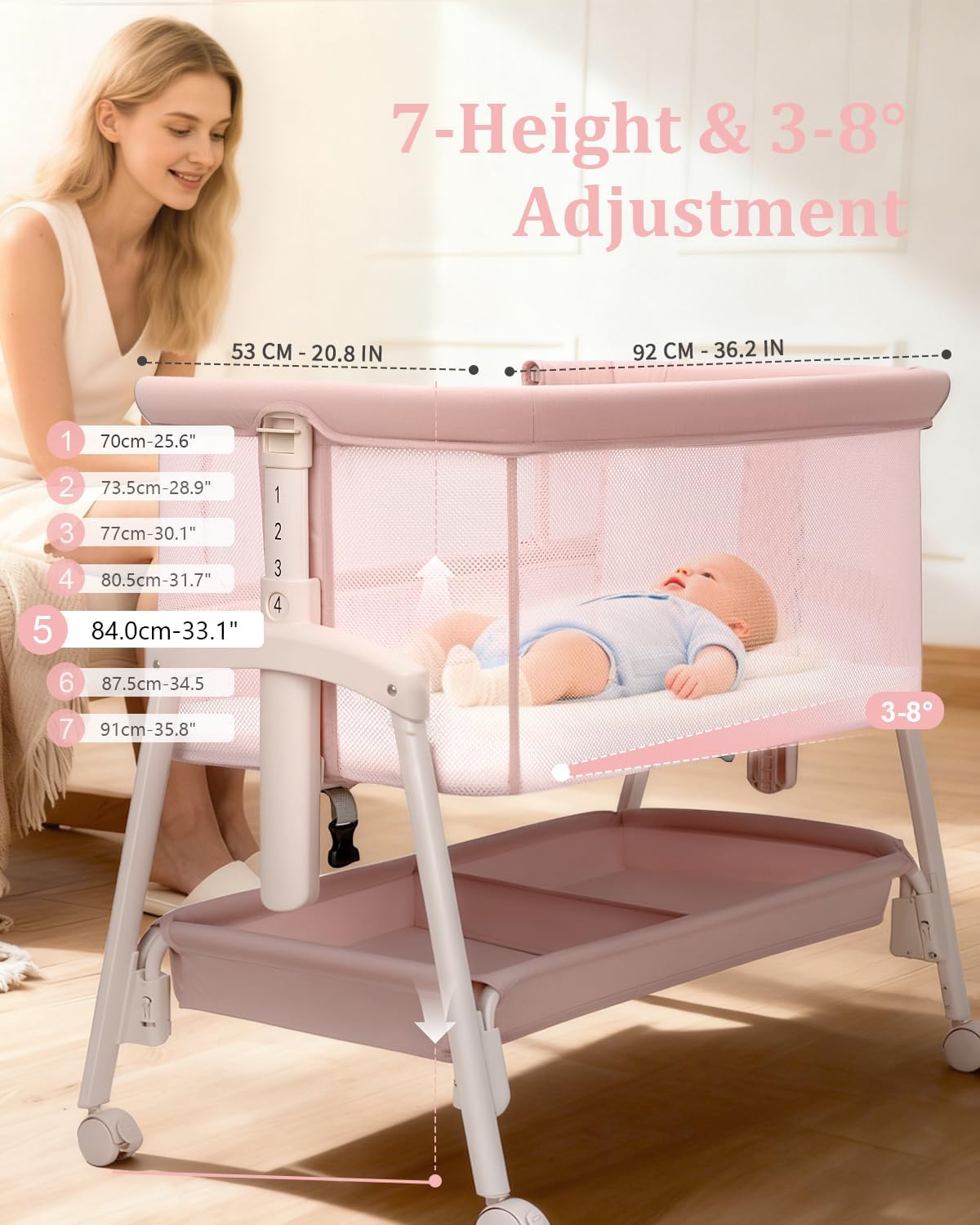 3 in 1 아기 침대 신생아 침대 옆 침대 휴대용 아 - Bassinet Bedside Sleeper 리뷰 및 가격