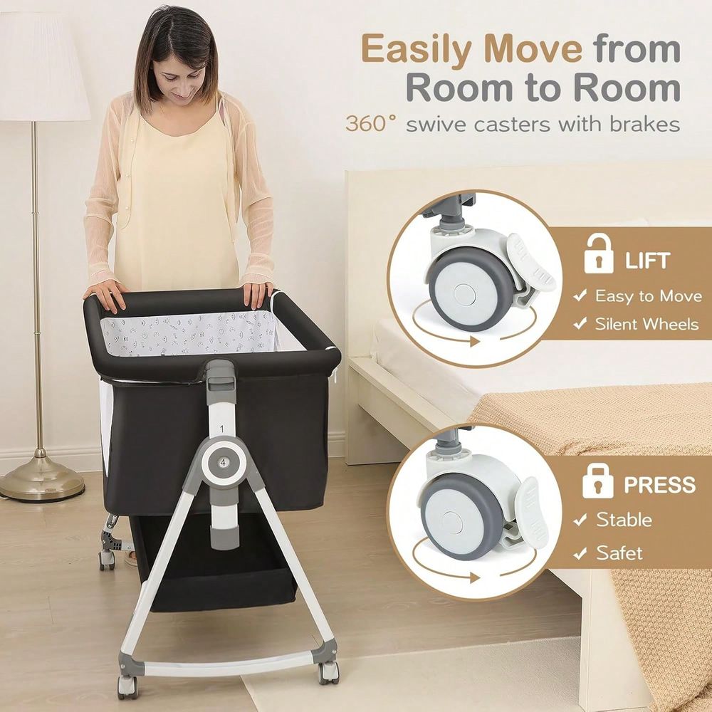 아기용 침대 옆 침대, 4 in 1 침대 옆 침대형 아 - Bassinet Bedside Sleeper 리뷰 및 가격
