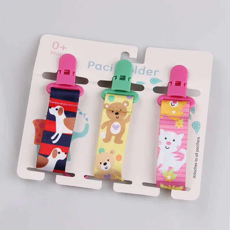 3 개/몫 만화 인쇄 아기 젖꼭지 클립 젖꼭지 체인 D - Baby Nursery Hospital 리뷰 및 가격