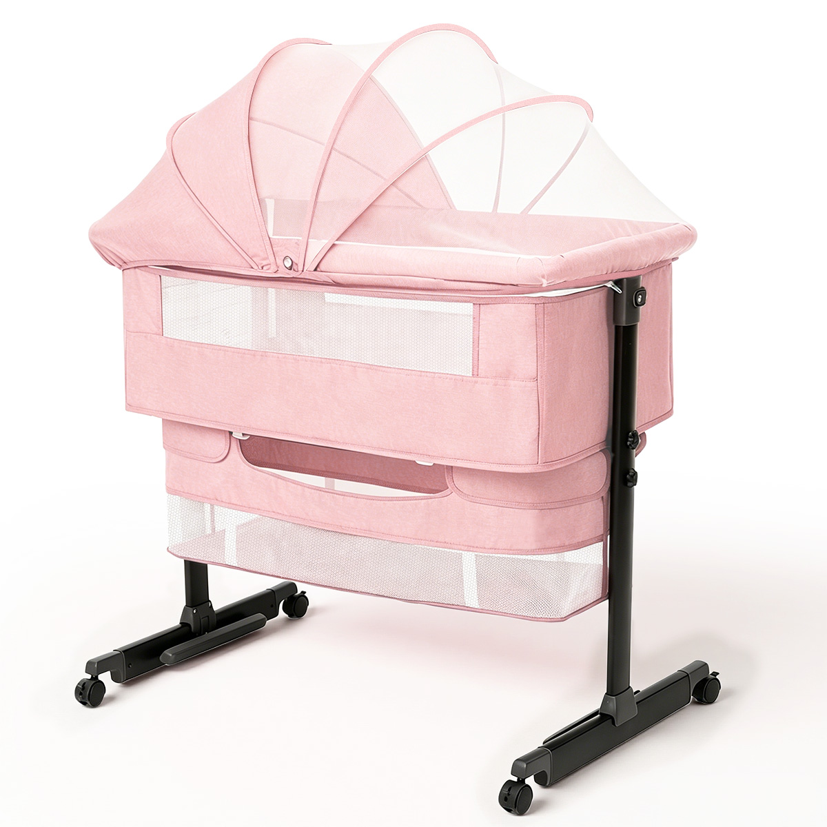 크마이어 핑크 휴대용 신생아 침대, 3단계 조절 가능, - Bassinet Bedside Sleeper 리뷰 및 가격