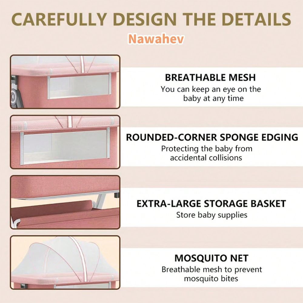 4in1 아기 침대 겸용 침대, 높이 6단계 조절 가능 - Bassinet Bedside Sleeper 리뷰 및 가격