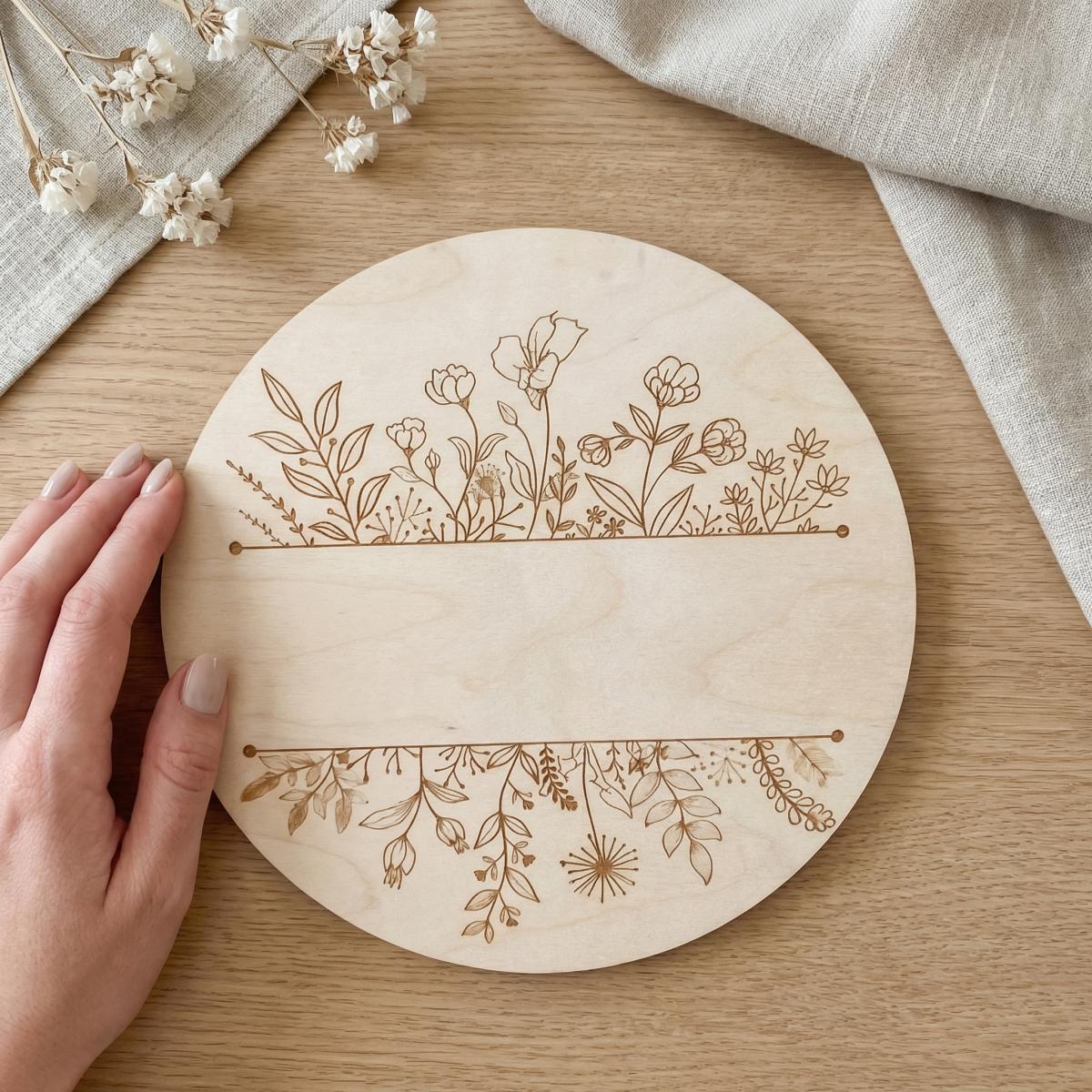맞춤형 꽃무늬 원형 나무 아기 이름표, 신생아 발표 사 - Baby Nursery Decor 리뷰 및 가격