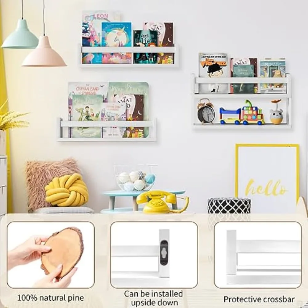 QimCoor 유아용 책장 세트 4+1, 16.5인치  - Baby Nursery Floating Shelves 리뷰 및 가격