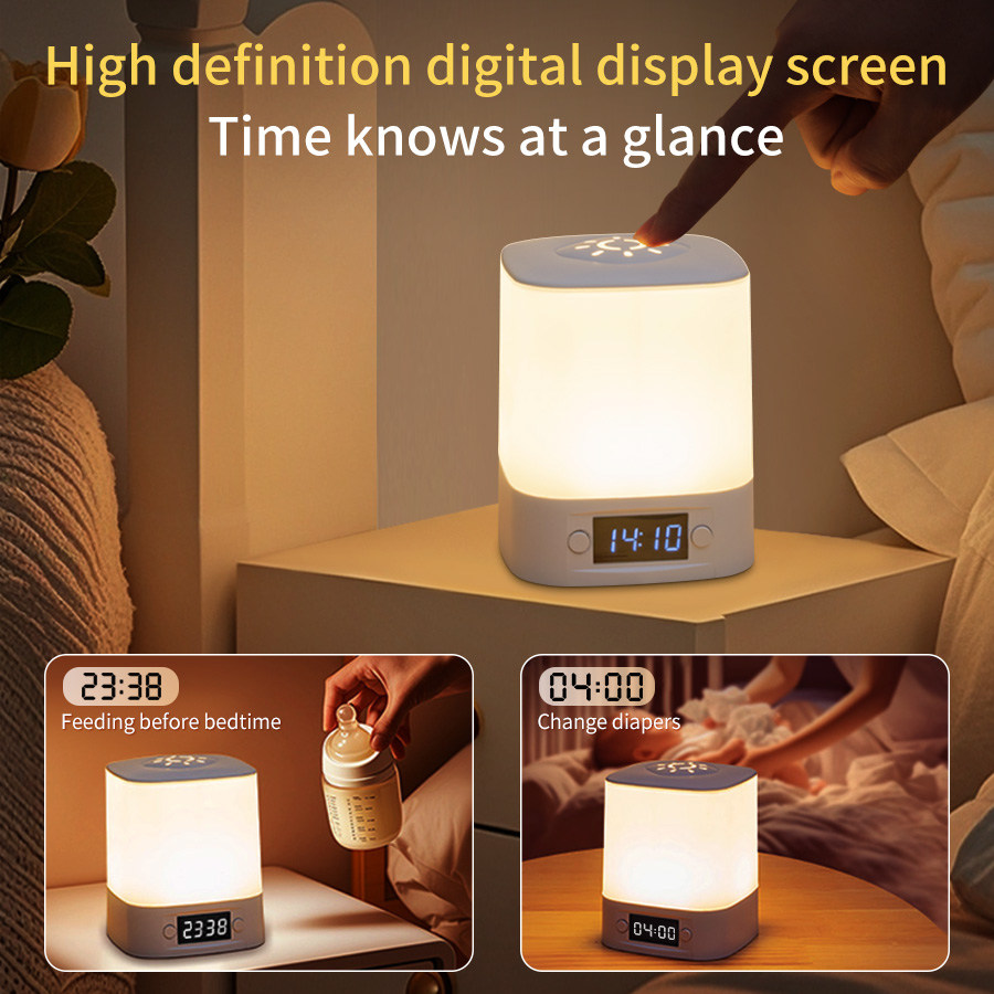 LED 테이블 램프 USB 충전식 시간 표시 시계 터치 - Baby Nursery Table 리뷰 및 가격