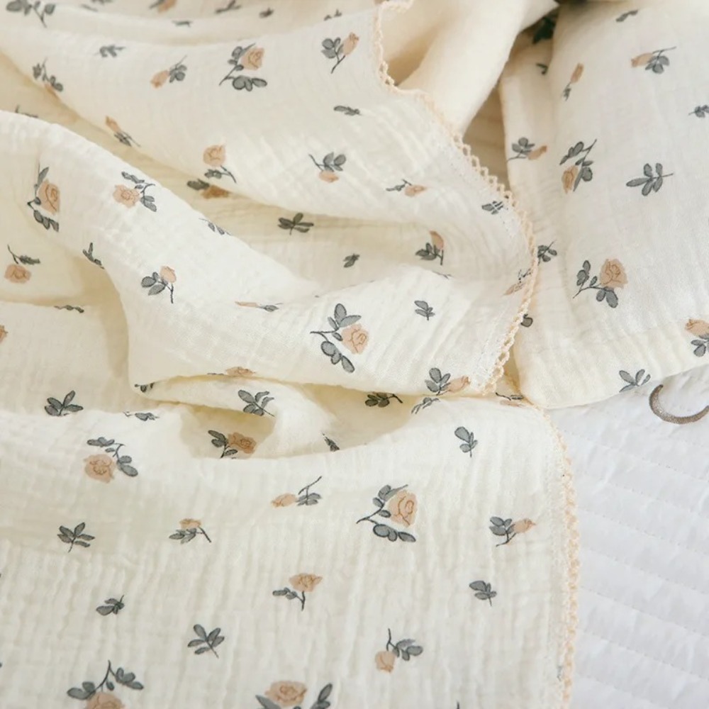 부드러운 꽃무늬 모슬린 아기 담요 면 2겹 아기 속싸개 - Swaddle Blanket Muslin 리뷰 및 가격