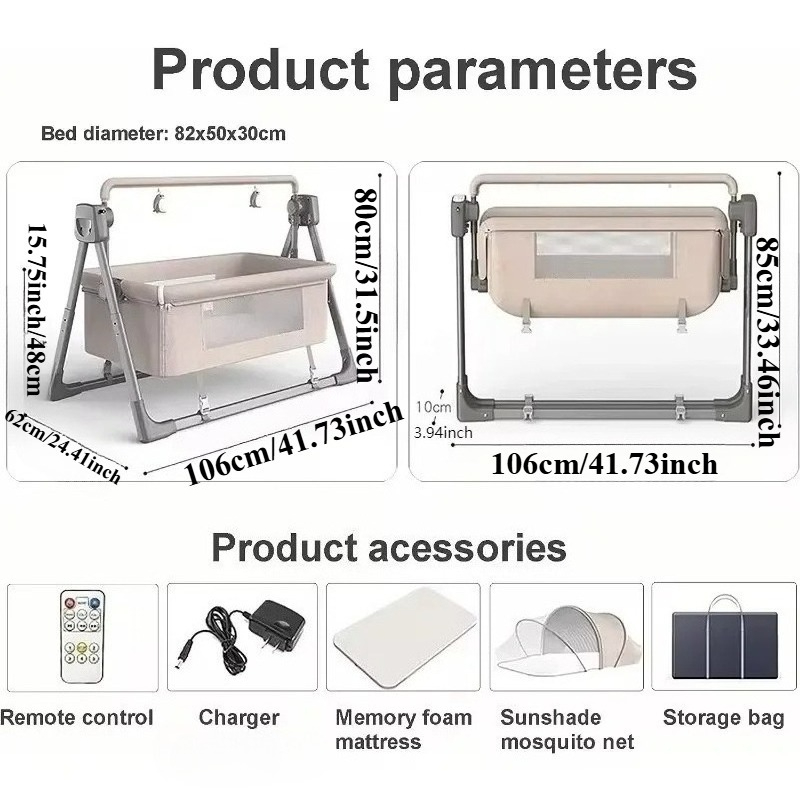 아기용 자동 흔들 요람, 침대 옆 전동 크래들, 접이식 - Bassinet Bedside Sleeper 리뷰 및 가격