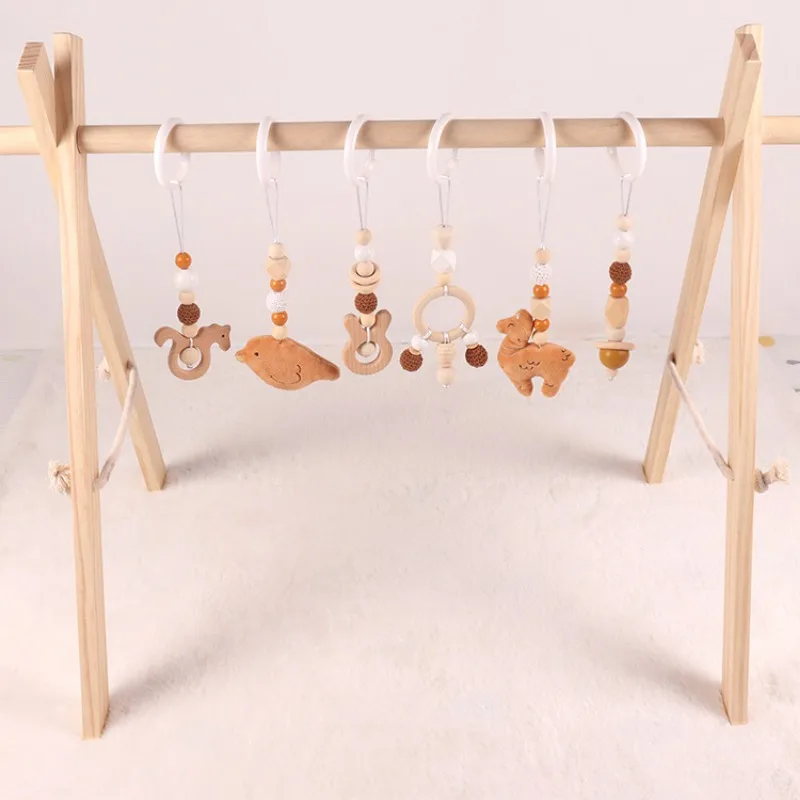 6Pcs 나무 아기 장난감 나무 너도밤 나무 활동 체육 - Baby Nursery Hospital 리뷰 및 가격