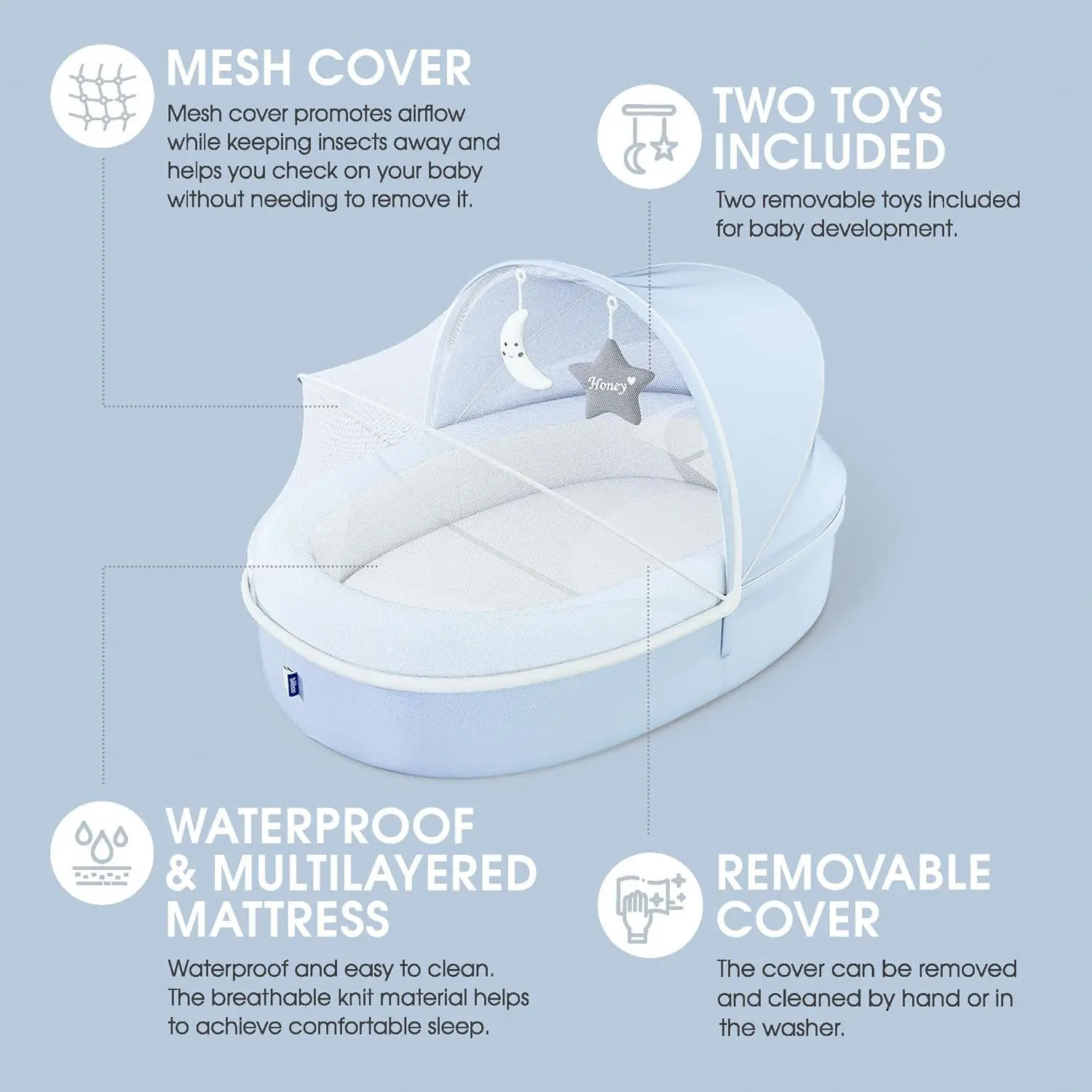 다기능 아기 침대 부드러운 소재 신생아 침대 유아용 네 - Bassinet Bedside Sleeper 리뷰 및 가격