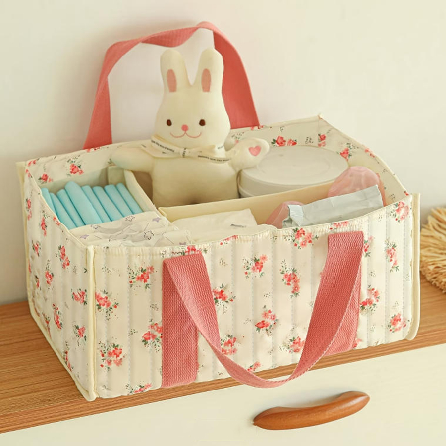꽃무늬 기저귀 정리함, 휴대용 아기방 수납 바구니(칸막 - Baby Nursery Essentials 리뷰 및 가격