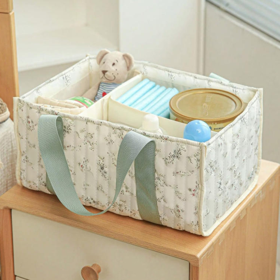 꽃무늬 기저귀 정리함, 휴대용 아기방 수납 바구니(칸막 - Baby Nursery Essentials 리뷰 및 가격